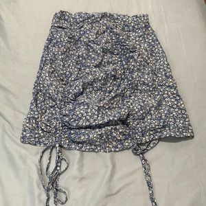 Blue floral skirt